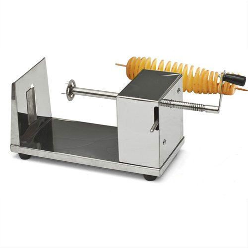 Manual stainless steel twisted potato slicer spiral vegetable cutter curly fries for sale