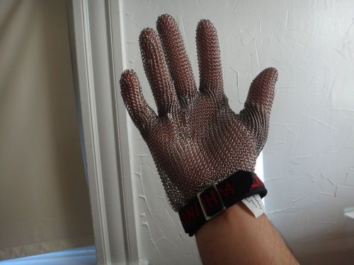 Sperian whiting + davis stainless steel metal mesh glove medium a515m d for sale