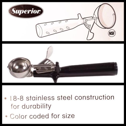 Superior 18-8 Stainless Steel Deluxe Disher, 1 oz. Size 30