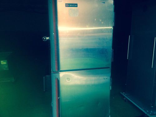Cres Cor 5495 047 Stainless Steel Heated Holding Cabinet on casors