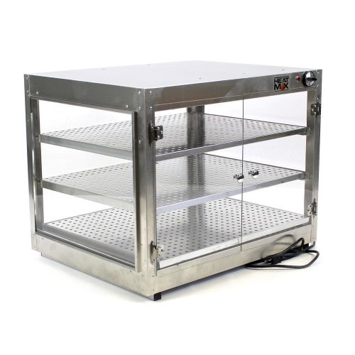 Commercial 30x24x24 Countertop Food Pizza Pastry Warmer Wide Display