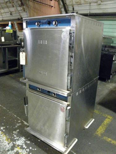 Alto shaam 750 double stack cook heat and hold commercial food warming cabinet for sale