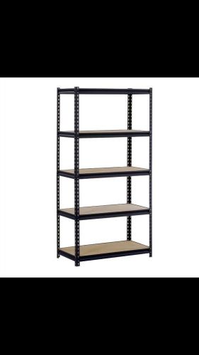 Edsal maxi-rack 5-shelf unit -48in w x 18in d x 72in h, # ur245l-blk for sale