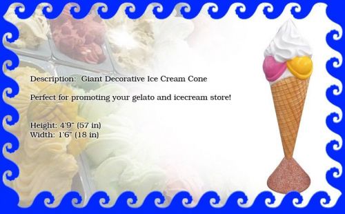 Giant Life Size Ice Cream Cone Display