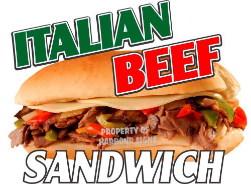 Italian Beef Sandwich 14&#034; Decal Food Truck Concession Restaurant Vinyl Sticker