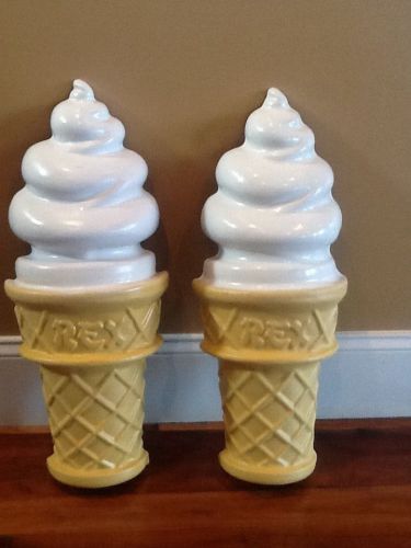 Twin pack  2 Ice Cream Soft Serve Suggestive Advertisement Food Signs Soft Serve