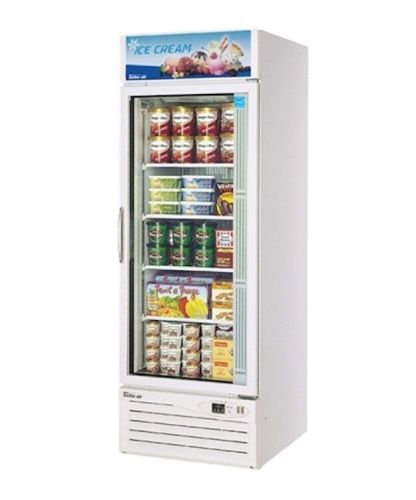 New turbo air 23 cu ft 1 glass swing door merchandiser freezer for sale