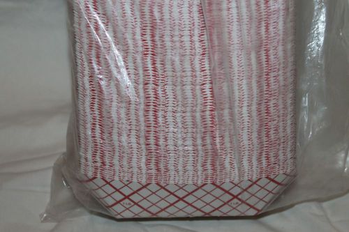 Restaurant Fast Food French Fries Basket Platter Trays Red White Cardboard NEW