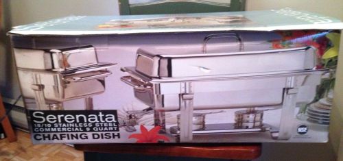 SERENATA SEVILLE COMMERCIAL BANQUET CHAFING DISH 9 QUART 18/10 STAINLESS W LID