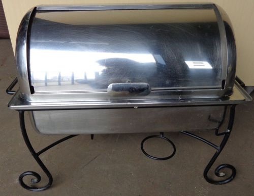 CHAFING DISH CHAFER ROLLING TOP IRON BASE &#034;CH110&#034;