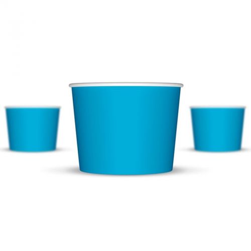 16 oz Blue Paper Ice Cream Cups - 1,000 / Case