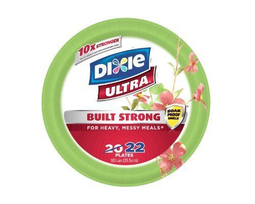 NEW Dixie Ultra Disposable Plates  10 1/16 Inch  22 Count (Pack of 4)