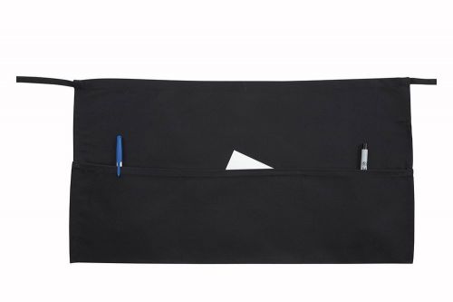 3 Pocket Waist Apron - Black - Waitress / Waiter Apron - Server Apron