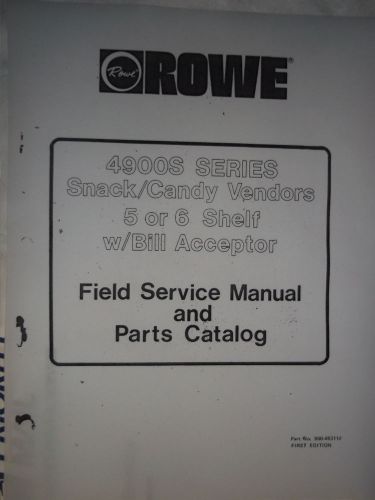 Rowe 4900 S &amp; JR Snack Field Service Manual SingleBoard