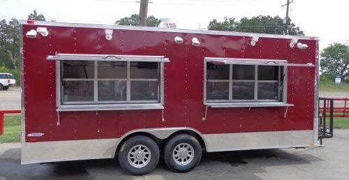 Concession trailer 8.5&#039; x 20&#039; red - custom enclosed event food kitchen for sale