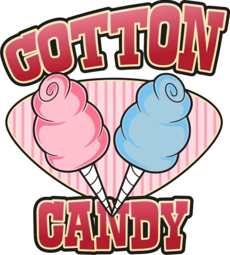 Cotton Candy Concession Food Vinyl Decal 14&#034;