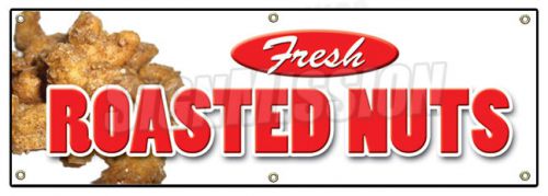 72&#034; ROASTED NUTS BANNER SIGN fresh hot signs stand peanuts chestnuts salted