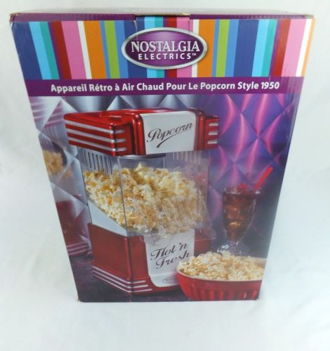 Electric Nostalgia 50&#039;s Style Hot Air Popcorn Popper Retro Series Red White NIB