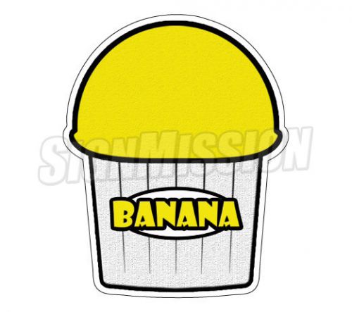 BANANA FLAVOR Italian Ice Decal shaved ice cart trailer stand sticker