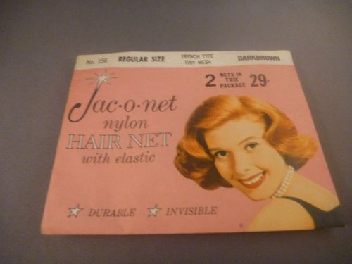 Jac-O-Net  #156 Regular size French Type Tiny Mesh  Elastic Dark Brown 1950&#039;s
