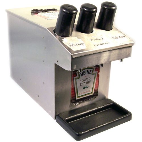 Automatic Bar Controls 3 Pump Wunder-Bar Condiment Dispenser WB-CD-3-1-SS-CT