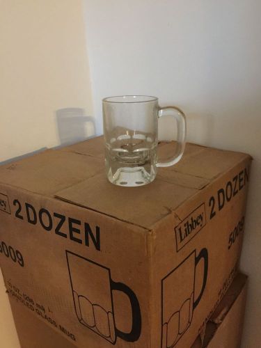 Libbey 10 oz Handled Glass Mugs
