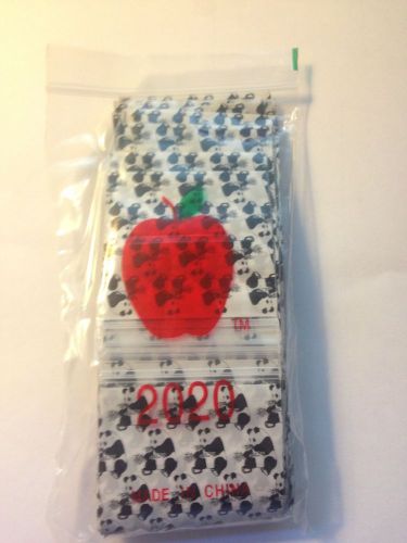 Panda Apple Ziplock Baggies Resealable Bags 100  2 x 2