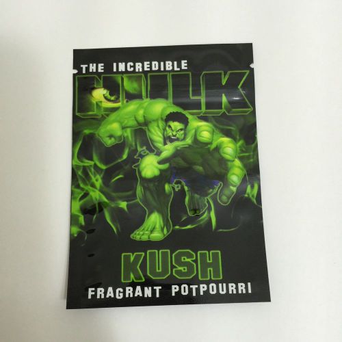 100 Hulk 3g EMPTY** mylar ziplock bags (good for crafts incense jewelry)