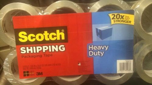 Scotch Heavy Duty Shipping And Packaging Tape 8 Rolls 53.6 YD Each