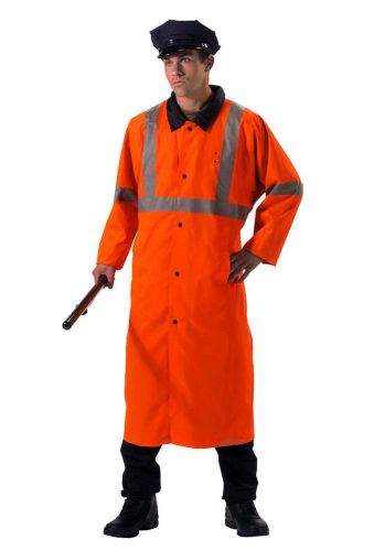 Orange Reversible High Visibility Rain coat Waterproof Trench Coat police gear