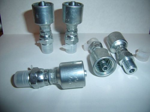 5 new- gates 1/4&#034; hose crimp to 1/4&#034; male npt g25105-0404---4g-4mpx-swivel for sale