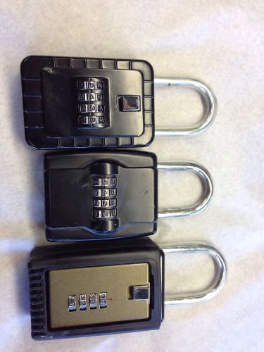 3 lockbox key lock box for realtor real estate 4 digit No Combination