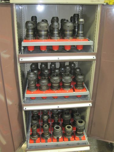(1)  Lista Cabinet with 61 Pieces of CV50 Collets and Tooling - Used - AM13667
