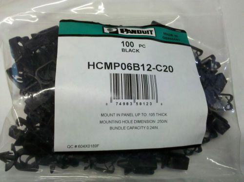 (2) Panduit # HCMP06B12-C20 Wire Harness Clip with Push Mount Anchor 100 Pack