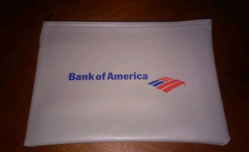 Size 9&#034;x12&#034; Bank of America Deposit Bag w/ zipper Gray BofA Coin/Cash Money NEW