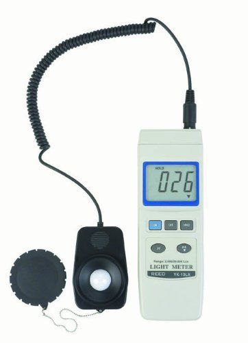 Reed YK-10LX Light Meter  20 000 lux Range  1 lux Resolution  +/-0.5% Accuracy
