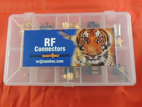 New Samtec RF Connectors Kit 29 Pieces Original Labeled Divider Box w/ Schematic