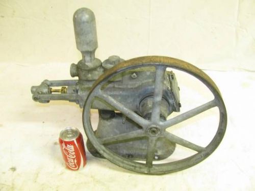 Antique Hit &amp; Miss Engine Era Flint Walling Galva Zinc Water Well Piston Pump