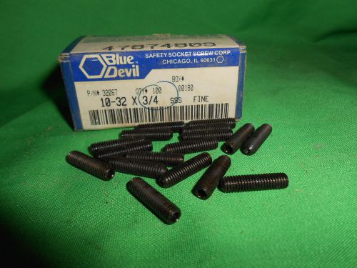 Box of 100   10-32  x 3/4  cup point   socket set screws   usa for sale