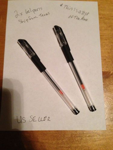 2X Smooth Writting Black Gel Pens Ship From USA, Very Nice And Quality