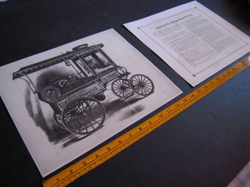 Antique Cretors Popcorn Wagon 2 Print Set-Improved No. 1 Wagon -Model &#034;B&#034;- 1916