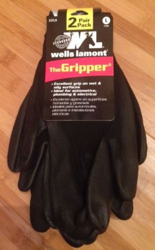 Wells Lamont The Gripper Ultimate Grip Glove 2-Pair Pack 559LN BLACK