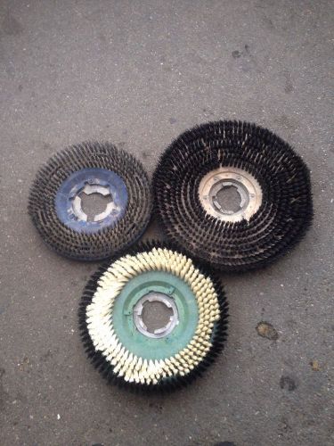 Lot Of 3 Used Industrial Sized Floor Scrubbing Plates Different Sizes