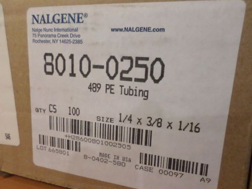 NALGENE 489 Polyethylene PE Laboratory Tubing 1/4” ID 3/8” OD 8010-0250 (75 Ft)