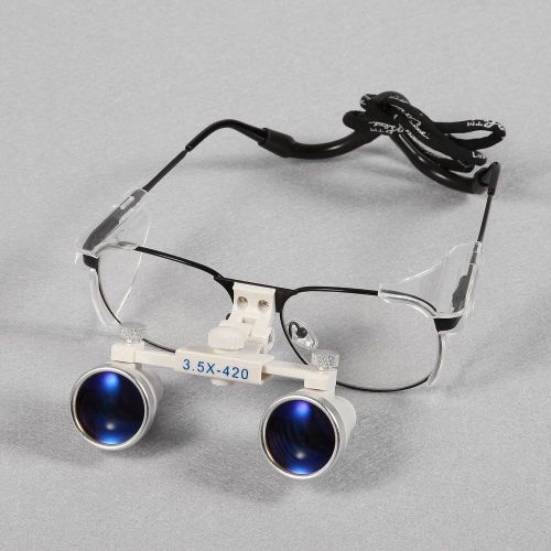 New Portable Dental Surgical Binocular Loupes Glass Glasses 3.5X 420mm Magnifier
