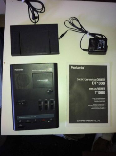 Olympus Pearlcorder DT1000 Microcassette TRANSCRIBER Dictator Recorder Pedal