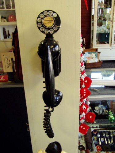 BELL SYSTEM BLACK DIAL WALL PHONE