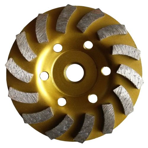 4” standard turbo diamond cup wheel for concrete 14 seg 5/8”-11 threads for sale
