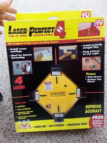 Laser Perfect the 4-way Laser Level with Tape Measure Change Angle Bubble Level