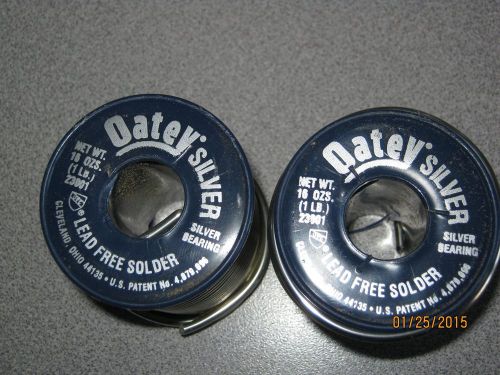 Oatey .117inch dia. silver lead free wire solder oat23001 2lb(2-1lb spools) new for sale
